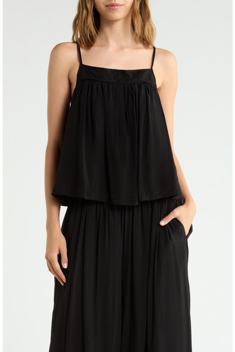 Flowy Cover-Up Camisole, Main, color, BLACK