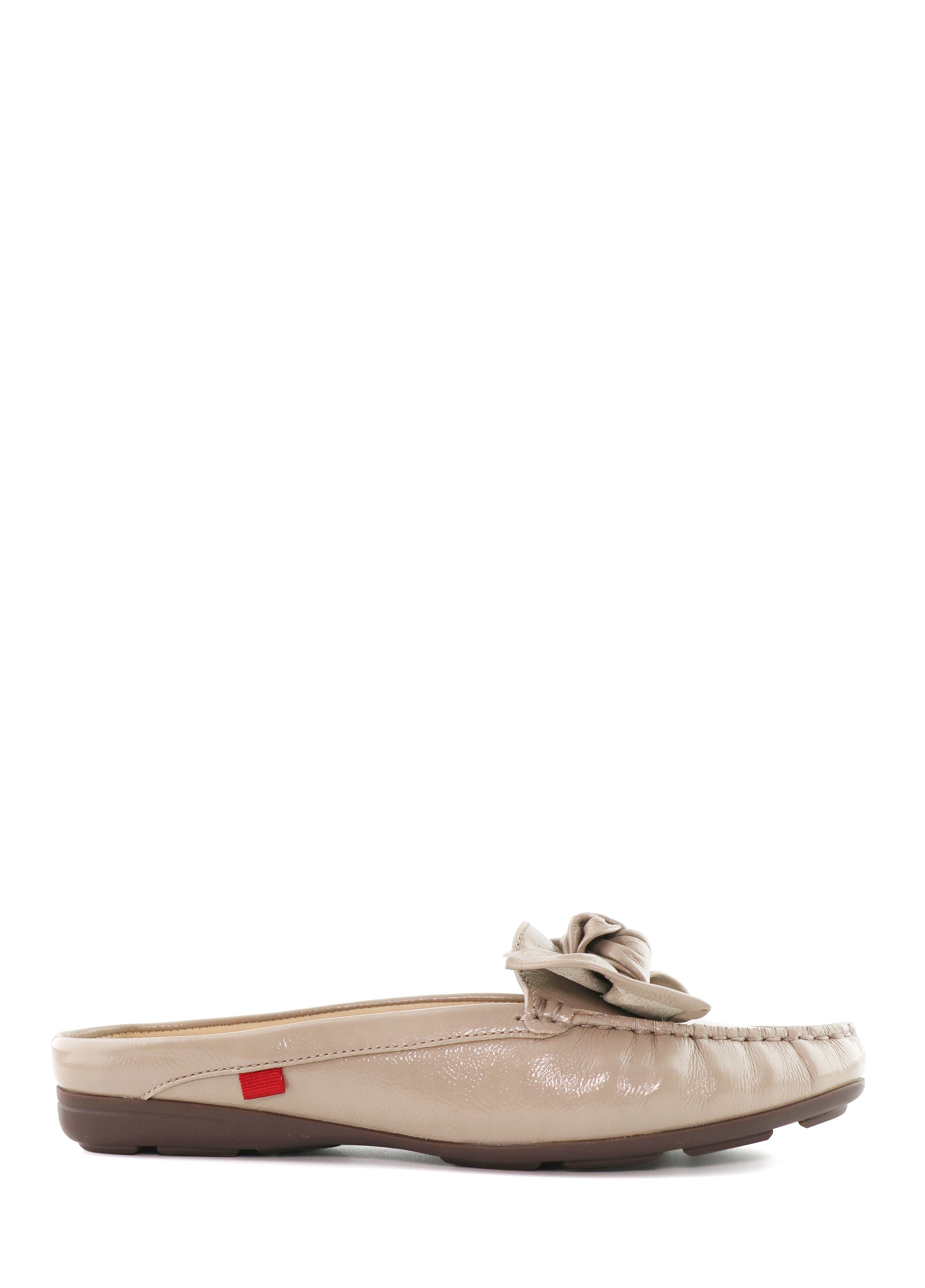 Diane St Slip On Leather Bow Mule, Alternate, color, Nude Svelte Patent