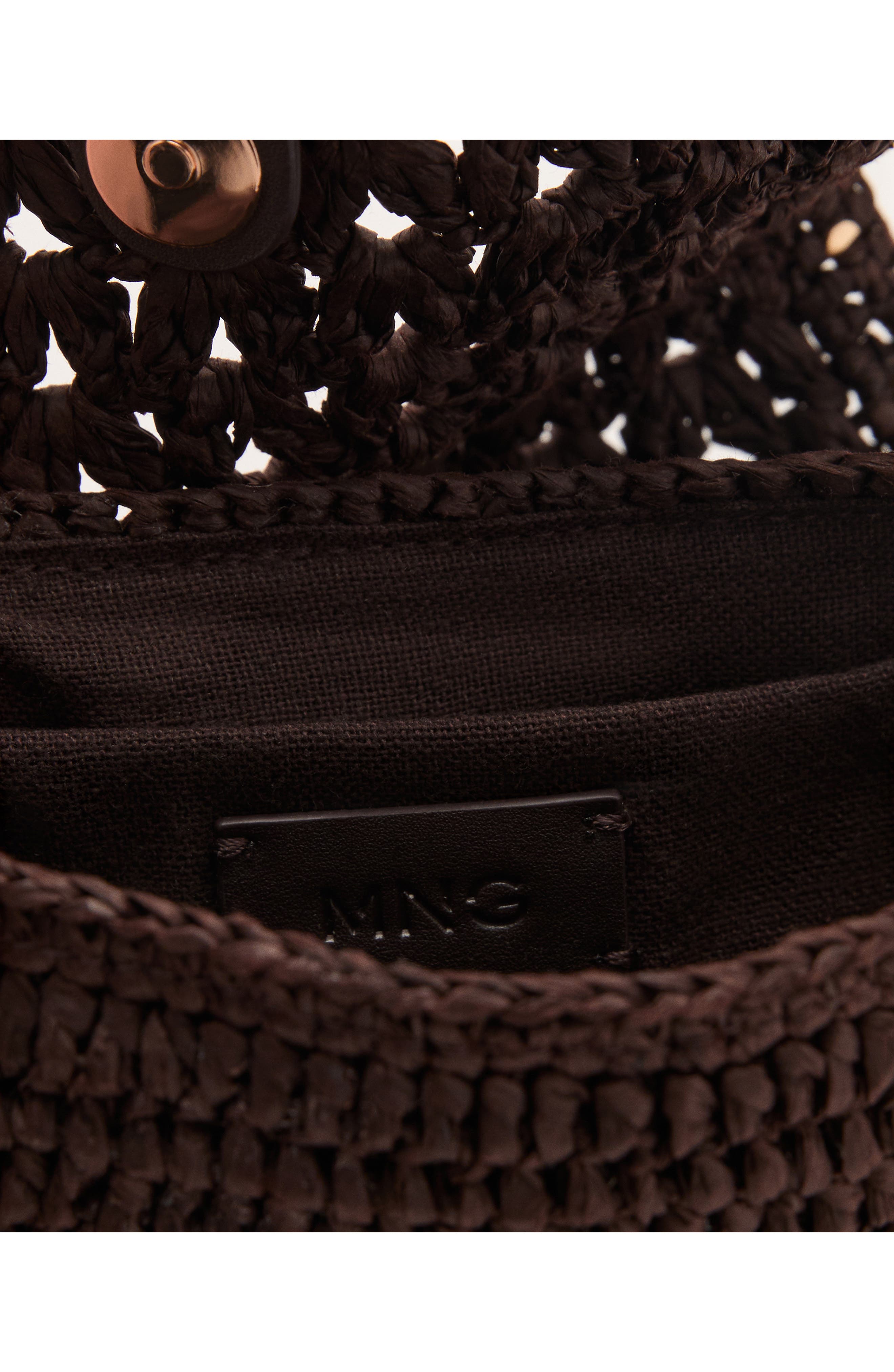 MANGO Mini Crochet Crossbody Bag, Alternate, color, 