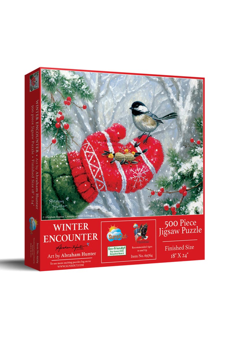 Winter Encounter 300 piece Jigsaw Puzzle for Adults, Main, color, Multicolor
