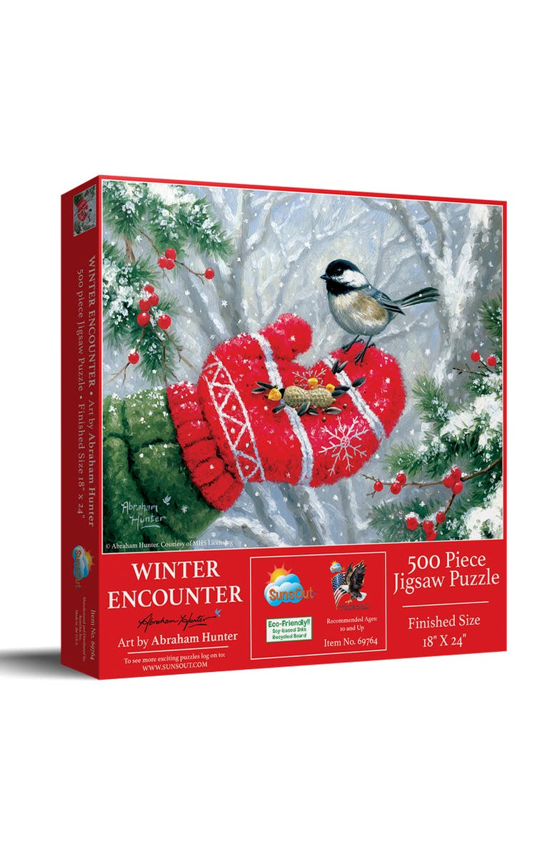 Sunsout Winter Encounter 300 piece Jigsaw Puzzle for Adults, Main, color, Multicolor