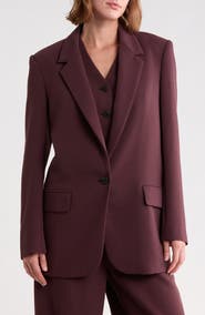 Leith Oversized Crepe Blazer