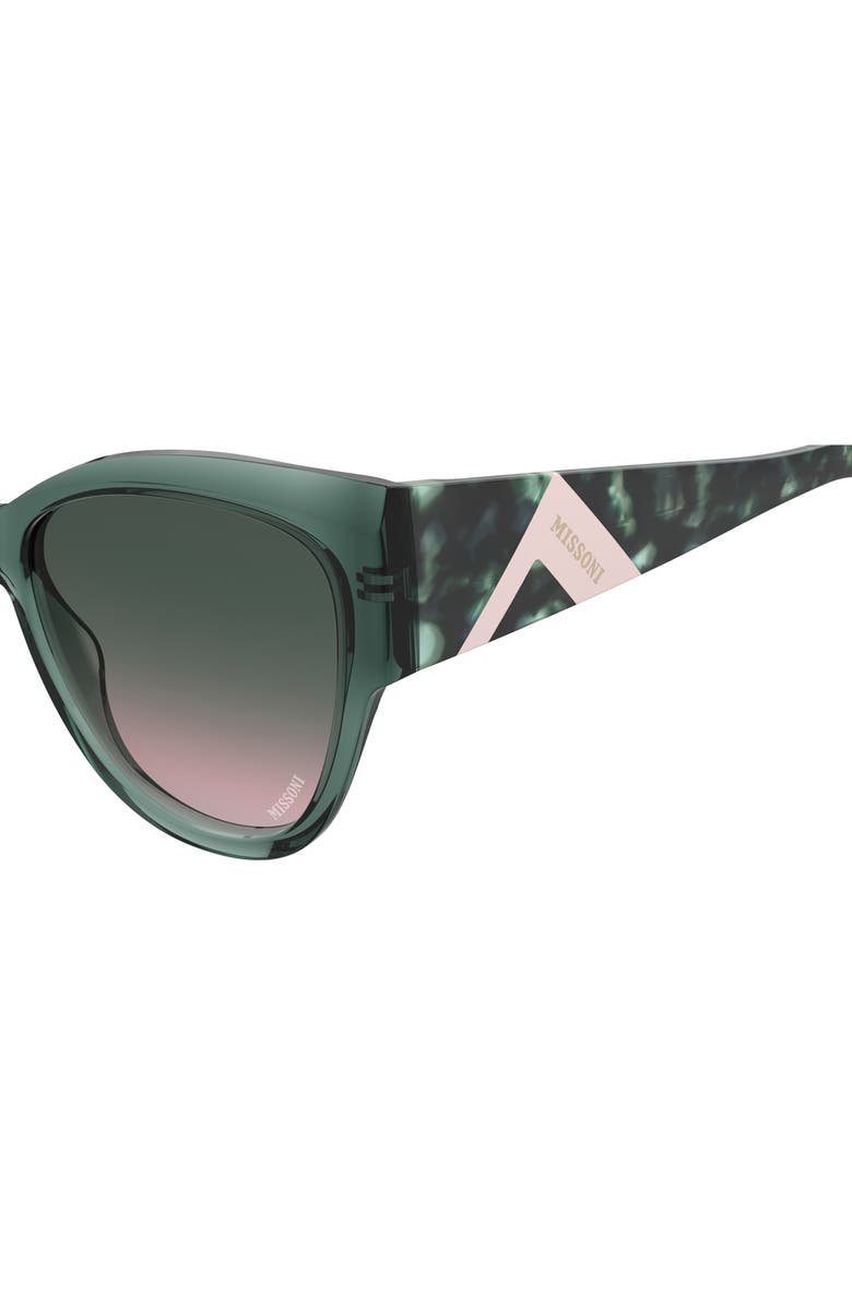 Missoni 57mm Sqaure Gradient Sunglasses, Alternate, color, Green