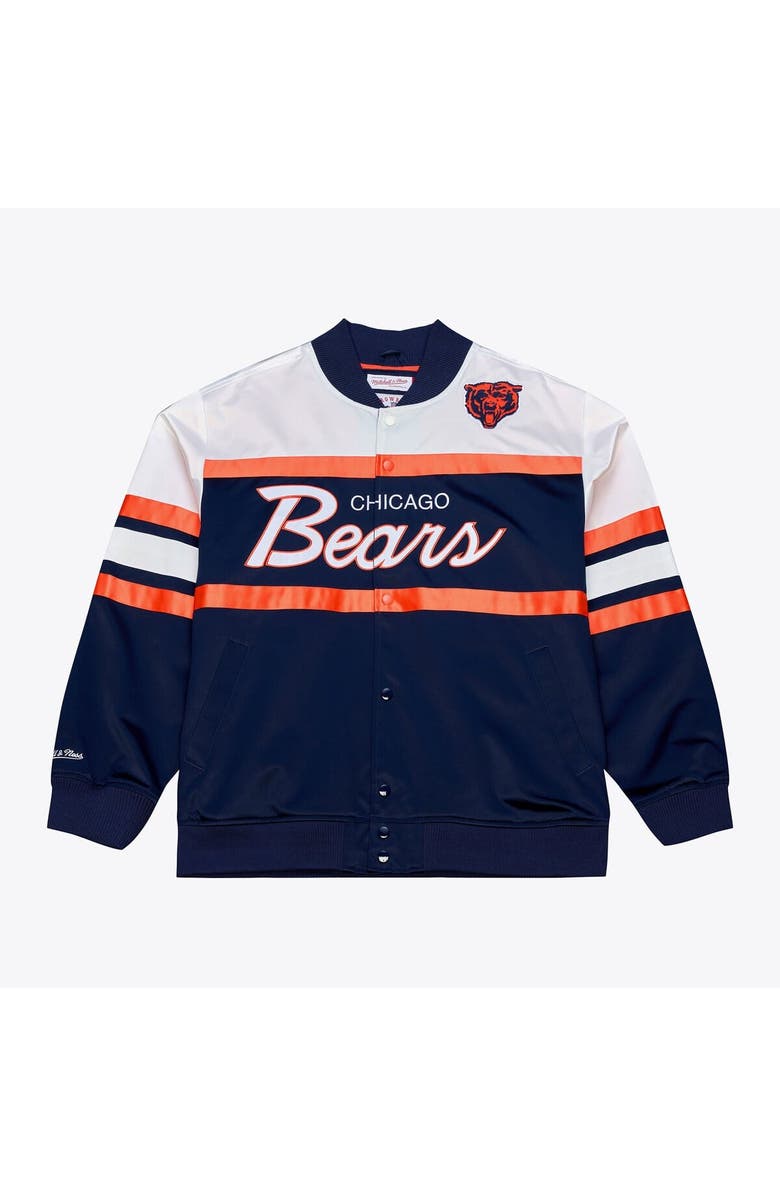 Mitchell & Ness Men's Mitchell & Ness  Navy Chicago Bears Head Coach Lightweight Full-Snap Satin Jacket, Main, color, Navy