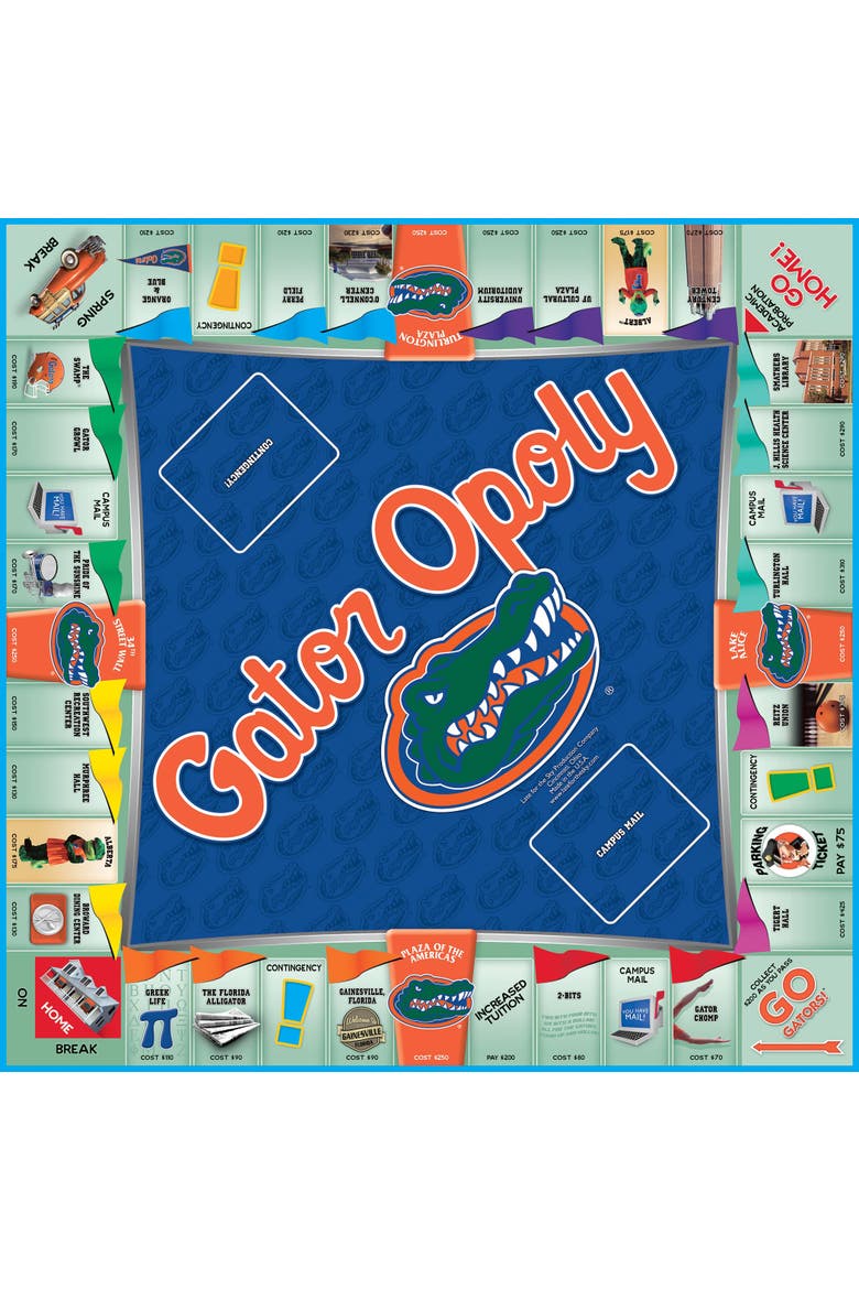 University of Florida Gator Opoly Monopoly Board Game, Alternate, color, Multicolored
