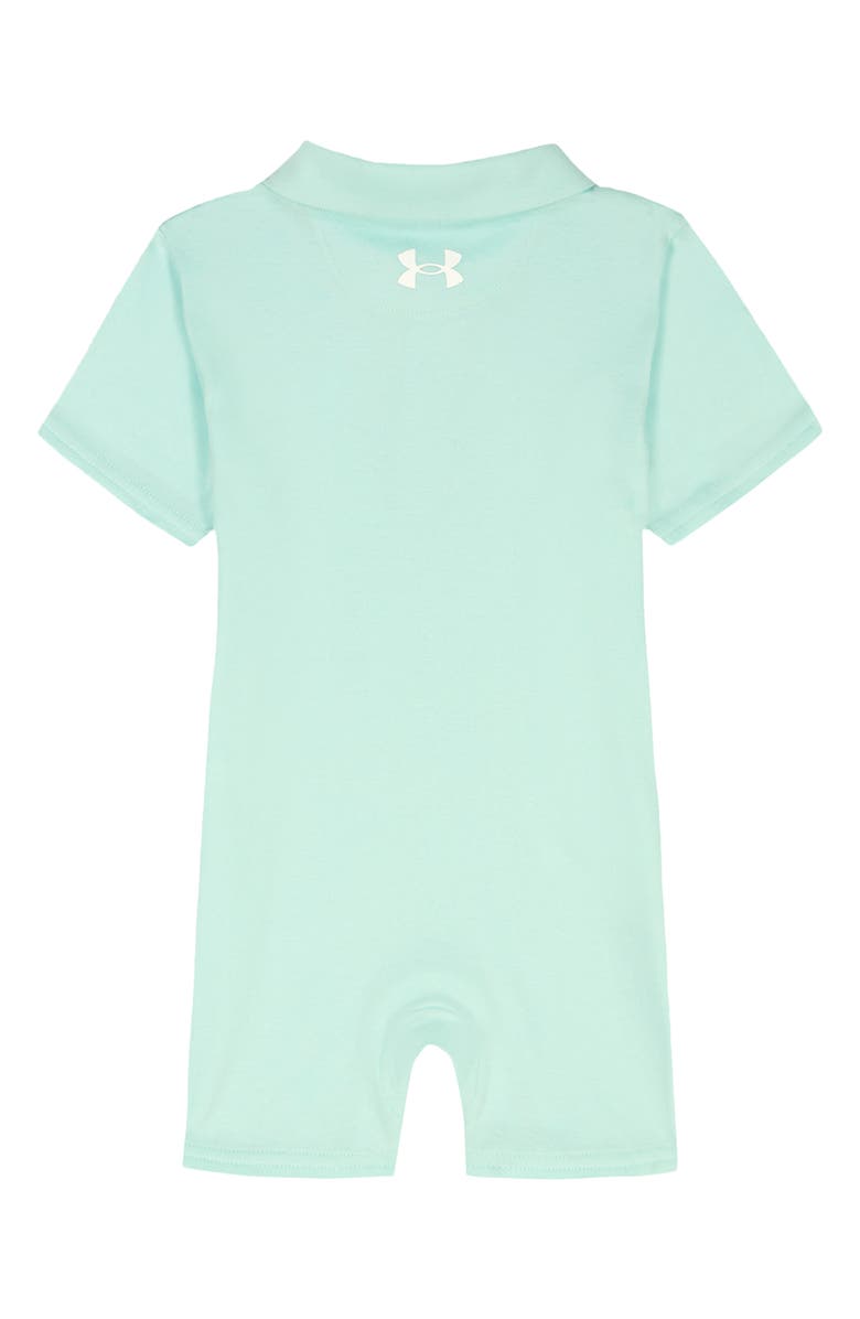 Under Armour UA Solid Cotton Polo Romper, Alternate, color, Refresh Mint