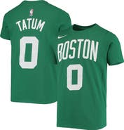 Nike Youth Nike Jayson Tatum Kelly Green Boston Celtics Logo Name & Number Performance T-Shirt