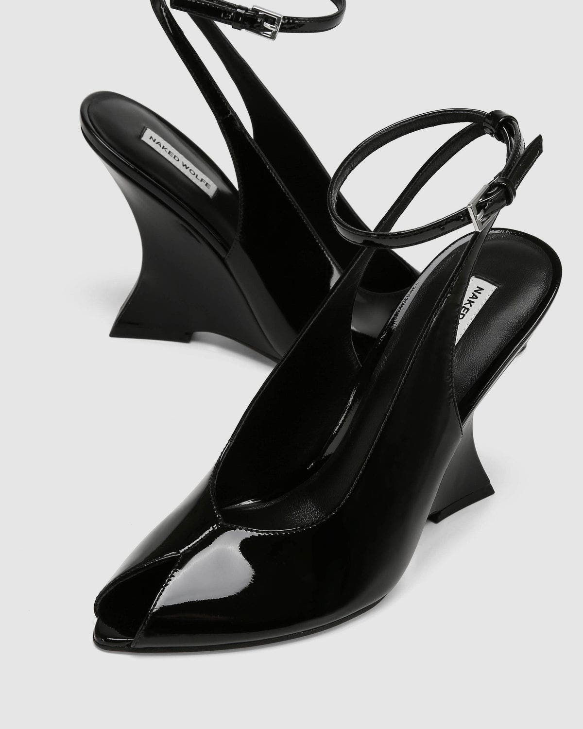 Naked Wolfe Ronnie Black Patent, Alternate, color, Black