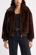 Open Edit Faux Fur Jacket