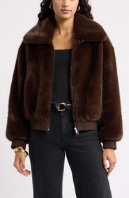 Open Edit Faux Fur Jacket