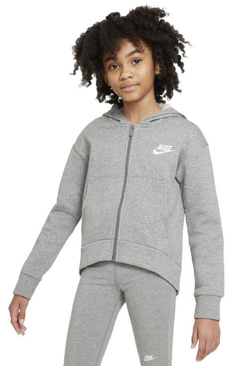 Sportswear Club Fleece Full Zip Hoodie (Big Girl)