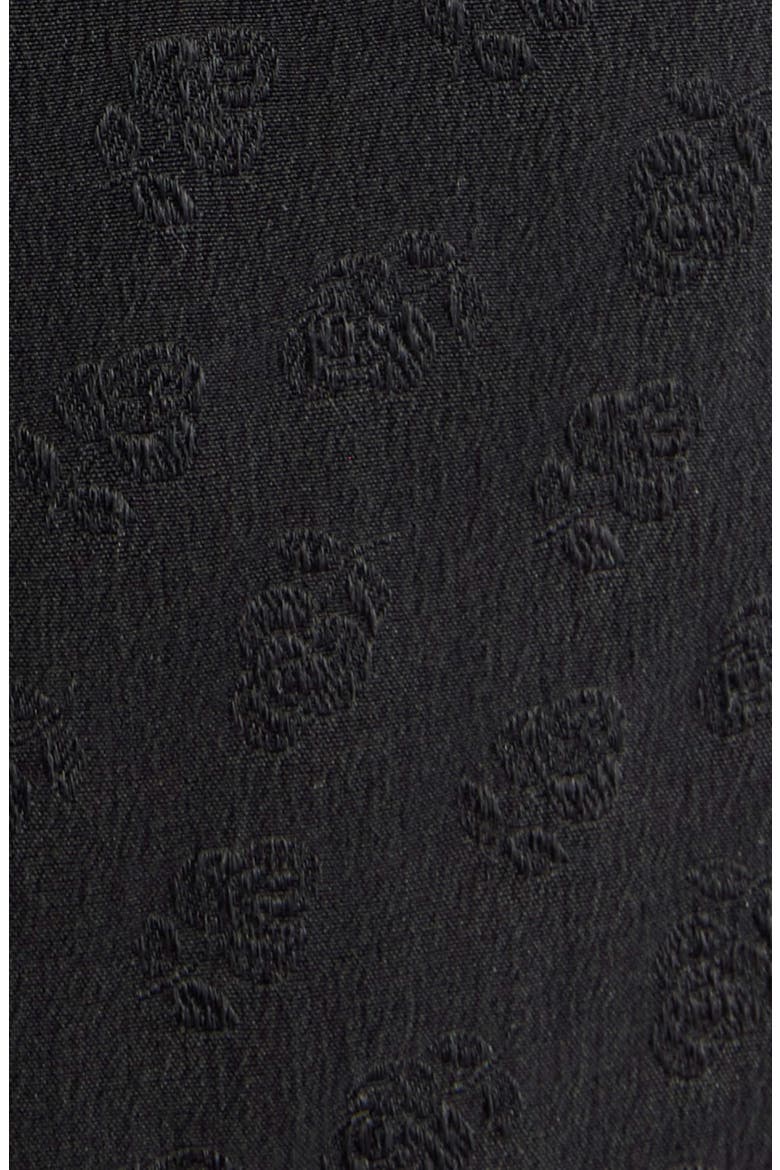 Silk Jacquard Flutter Blouse, Alternate, color, BLACK