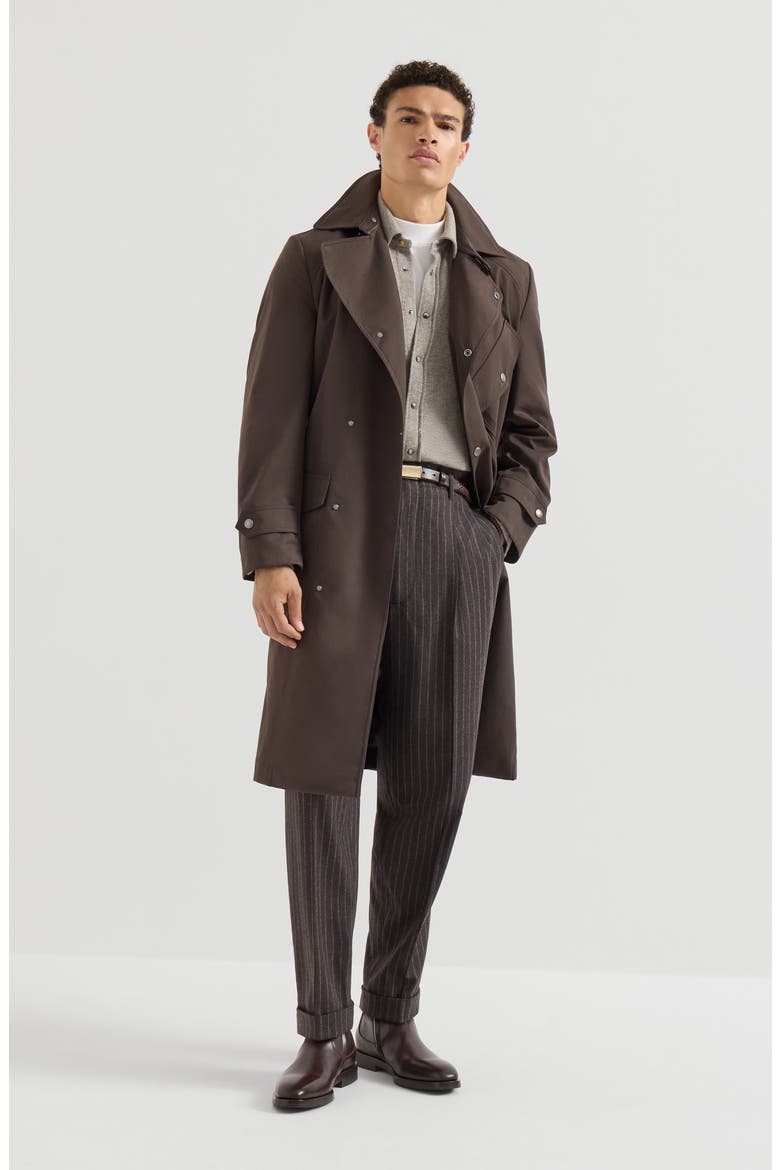 Virgin wool, cashmere and silk knit shirt, Alternate, color, Stone Grey