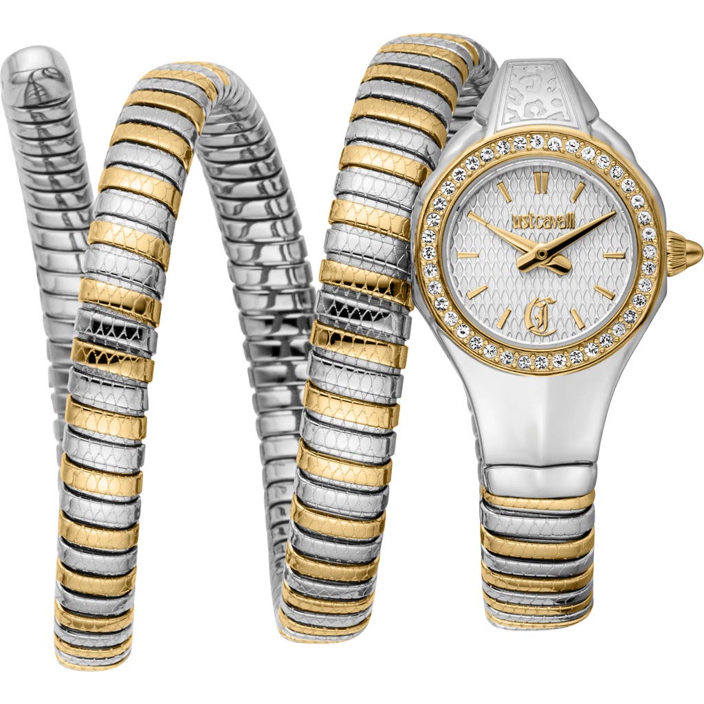 Just Cavalli Snake Bracelet Strap Watch, 22mm X 35.5mm In Multi