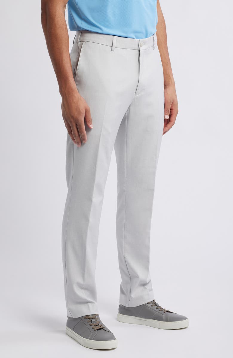 Peter Millar Mèlange Flat Front Dress Pants, Alternate, color, British Grey