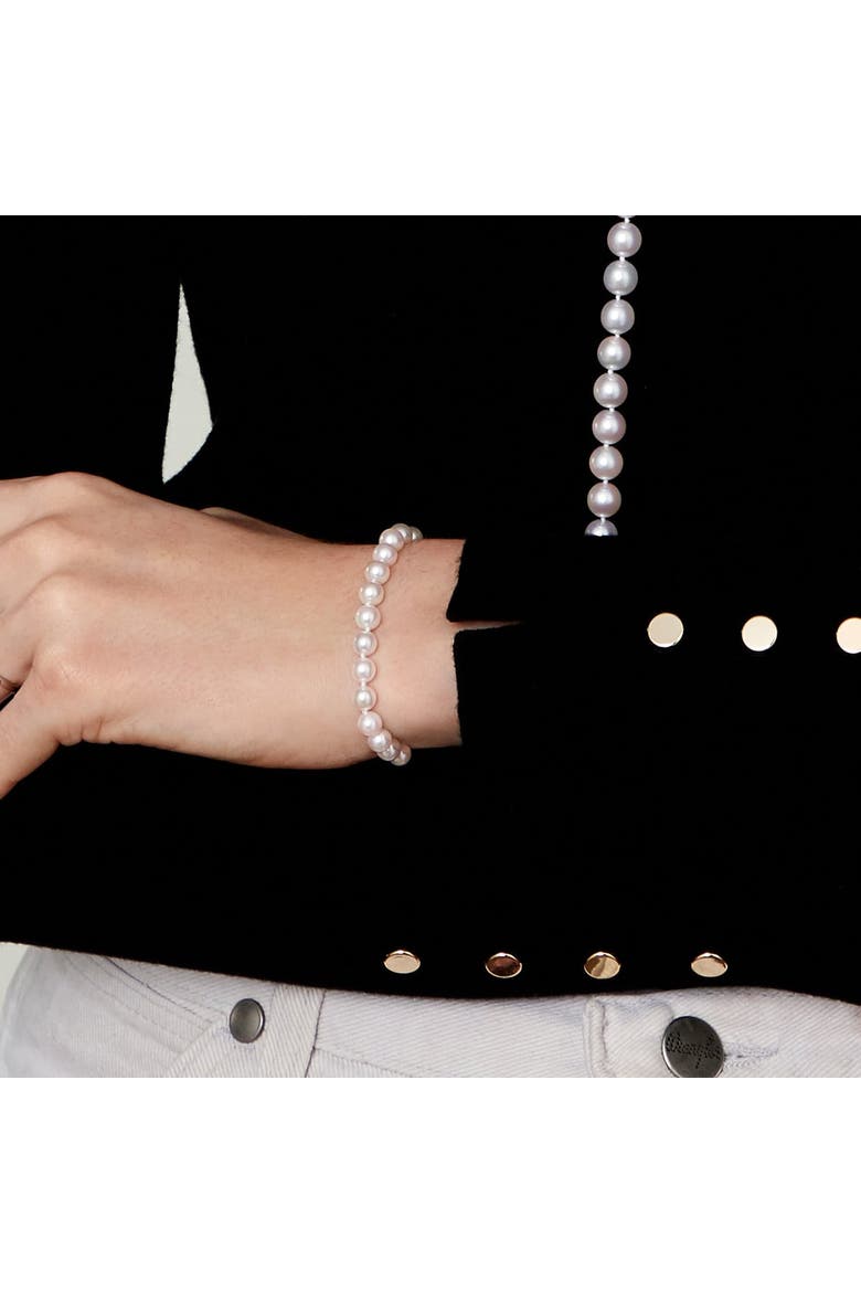 5.5-6.0mm Akoya White Pearl Bracelet, Alternate, color, White Pearls