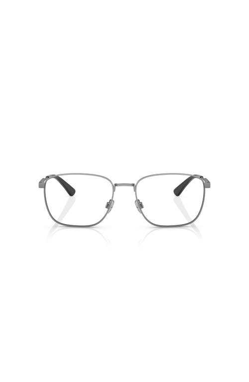 Polo Ralph Lauren 56mm Rectangle Optical Glasses In Metallic