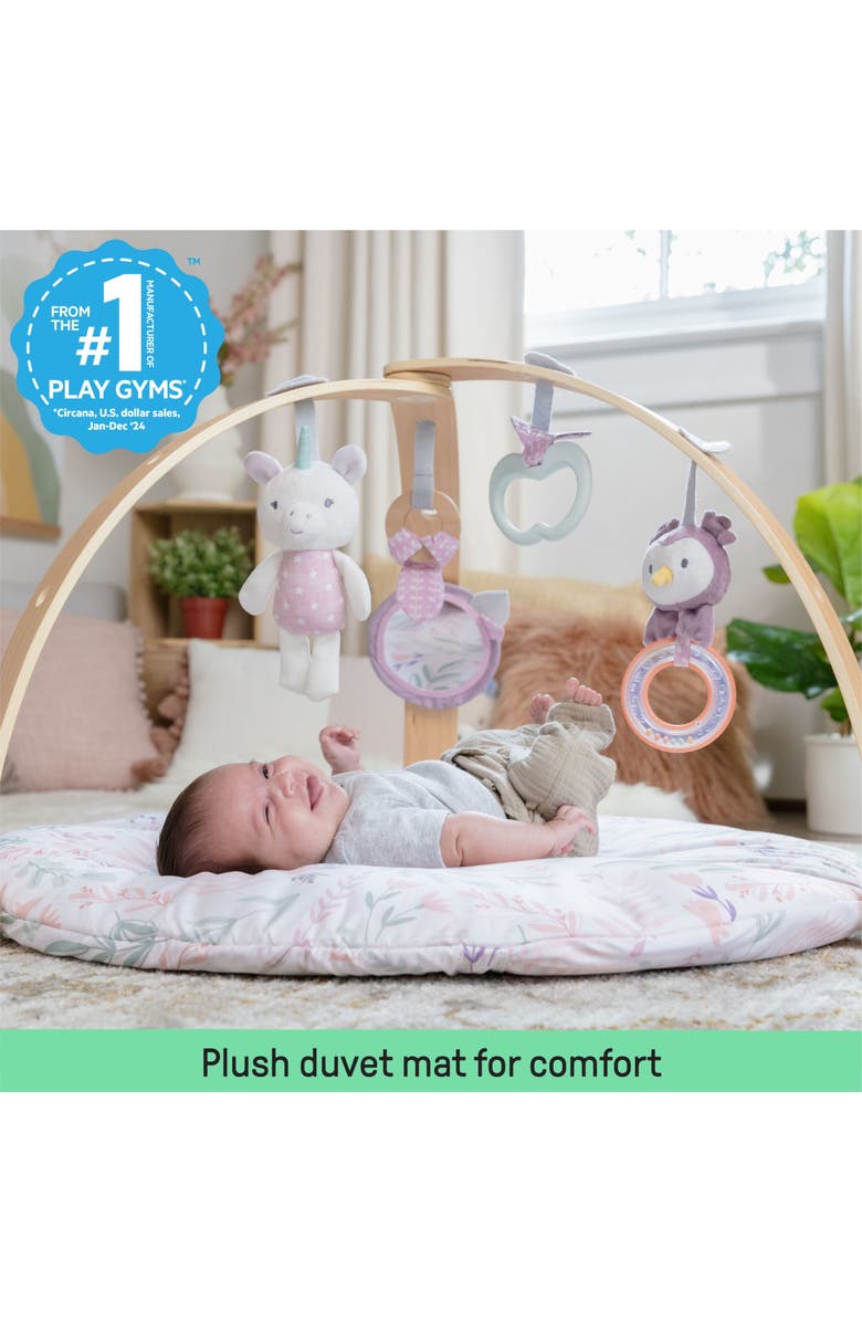 INGENUITY Cozy Spot Duvet Activity Gym with Self-Storage, Alternate, color, Pink