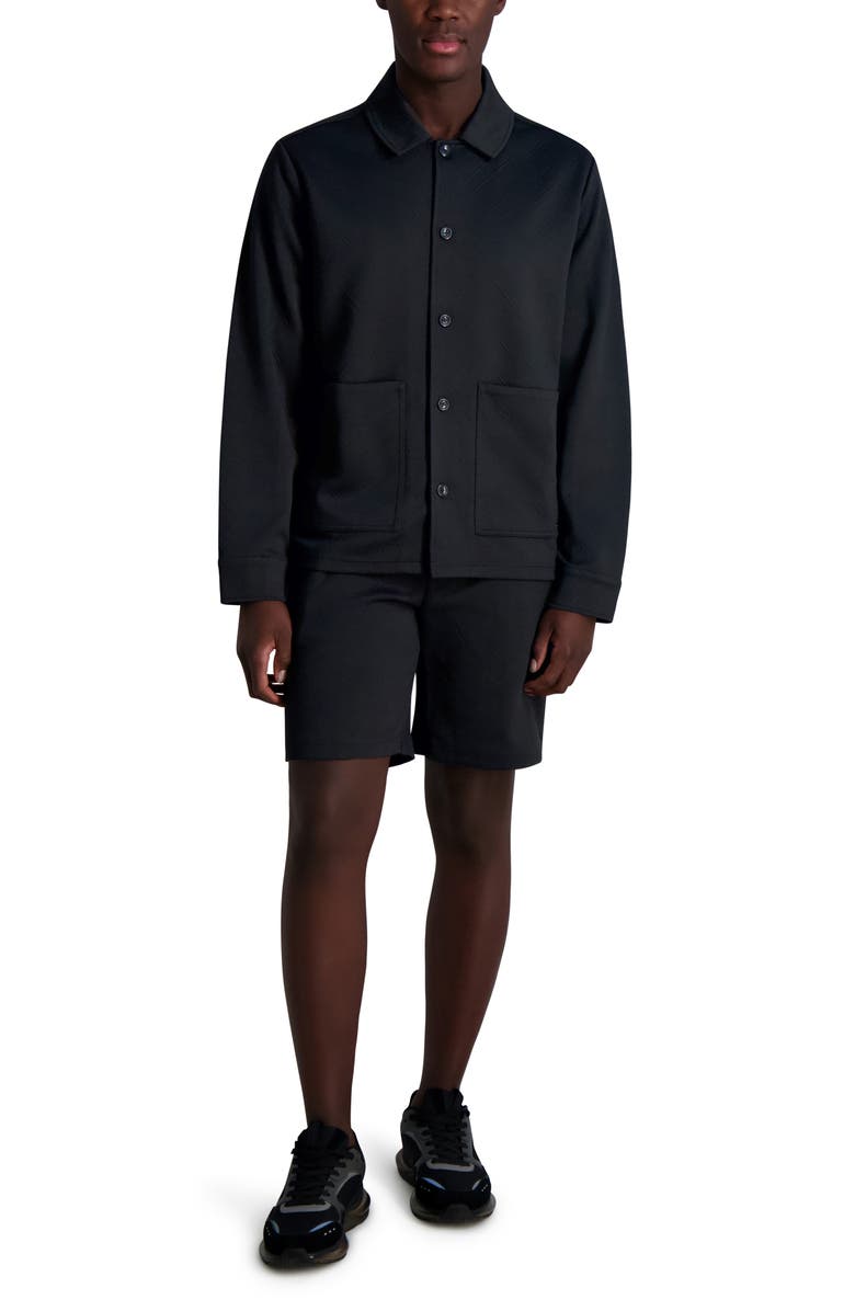 KARL LAGERFELD PARIS Jacquard Shirt Jacket, Alternate, color,