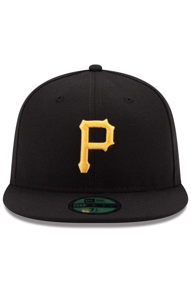 Men's New Era Black Pittsburgh Pirates Game Authentic Collection On-Field 59FIFTY Fitted Hat, Alternate, color, BLACK
