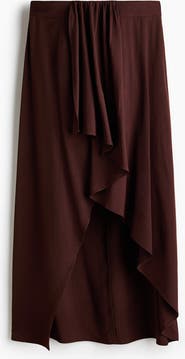 H&M Draped-panel Asymmetric Skirt