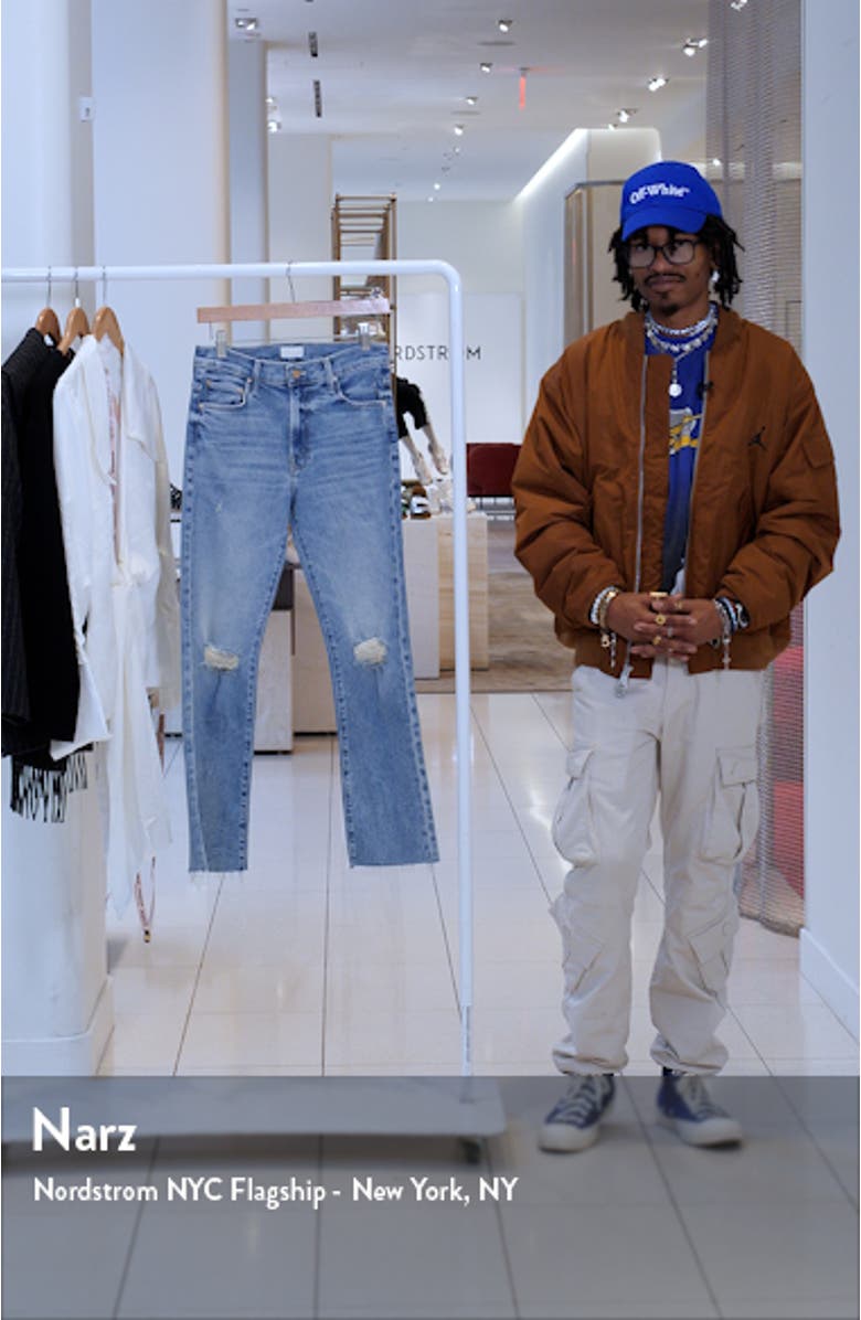 The Insider Flood High Waist Frayed Hem Bootcut Jeans, sales video thumbnail