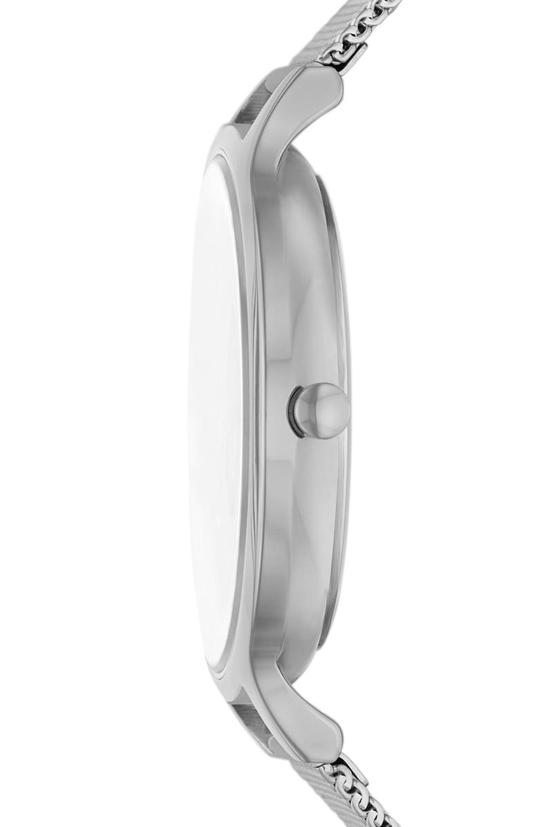 Skagen Anita Crystal Accent Mesh Strap Watch, 36mm, Alternate, color, 