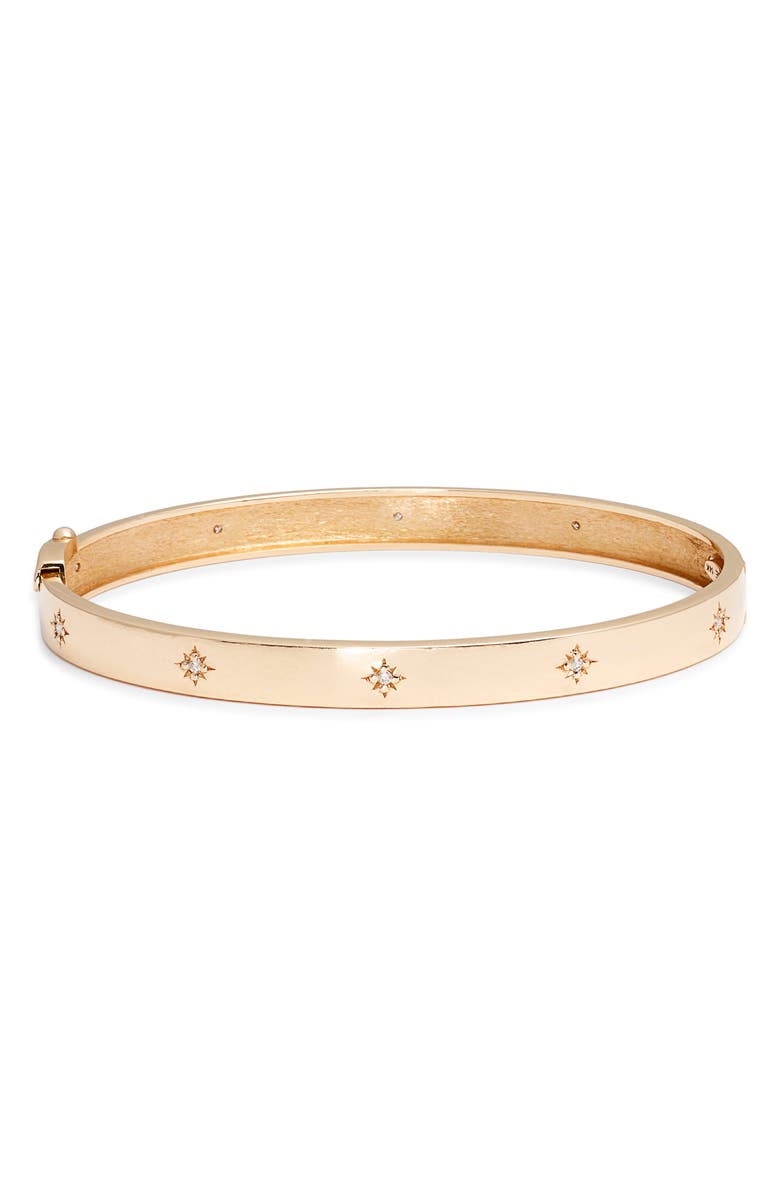 Anzie North Star Stella Diamond Cuff Bracelet, Main, color, Yellow Gold