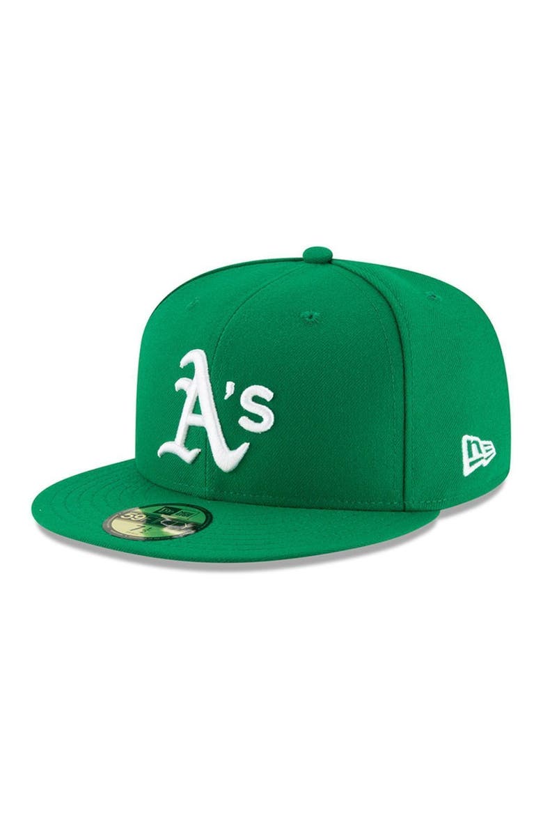 Men's New Era Green Oakland Athletics Alt Authentic Collection On-Field 59FIFTY Fitted Hat, Main, color, GREEN