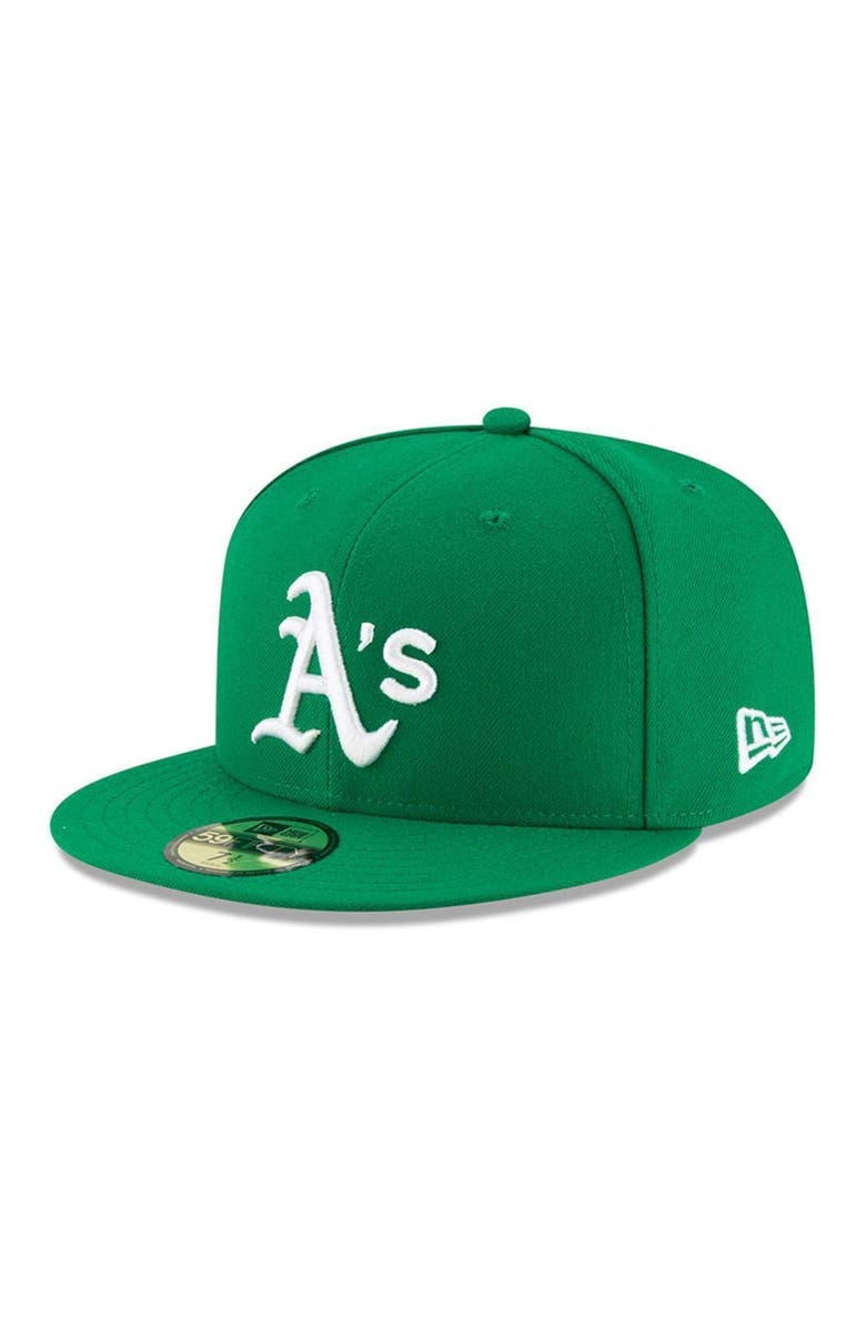 New Era Men's New Era Green Oakland Athletics Alt Authentic Collection On-Field 59FIFTY Fitted Hat, Main, color, Green