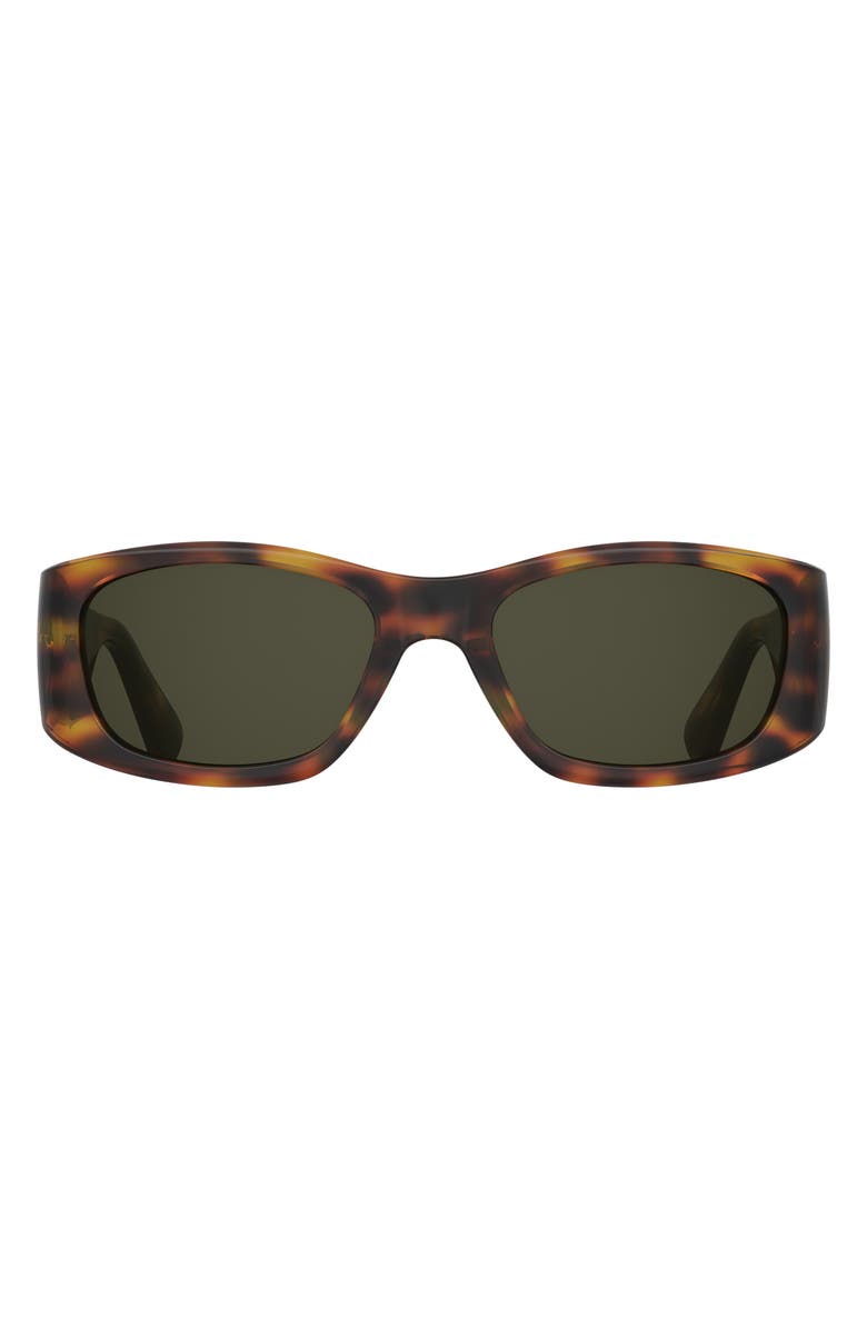 Moschino 55mm Square Sunglasses, Main, color, Havana