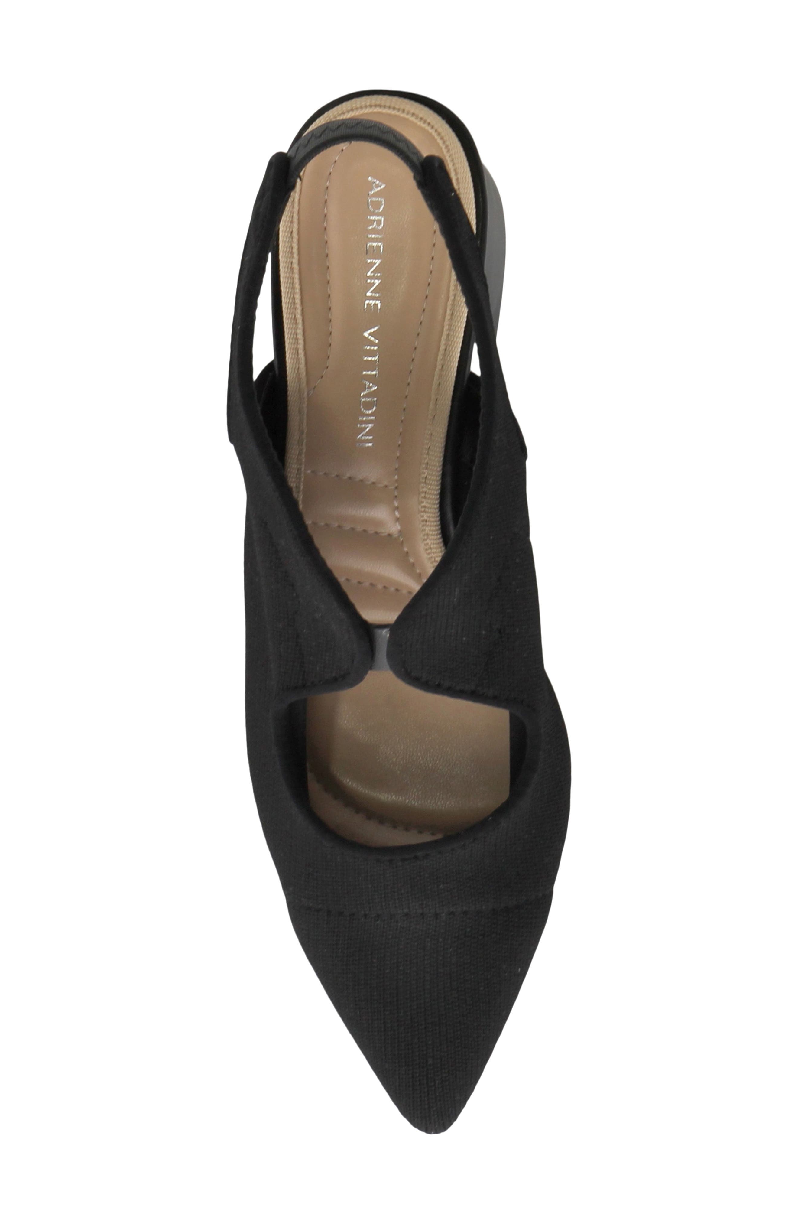 Adrienne Vittadini Goldie Slingback Pump, Alternate, color, Black Knit
