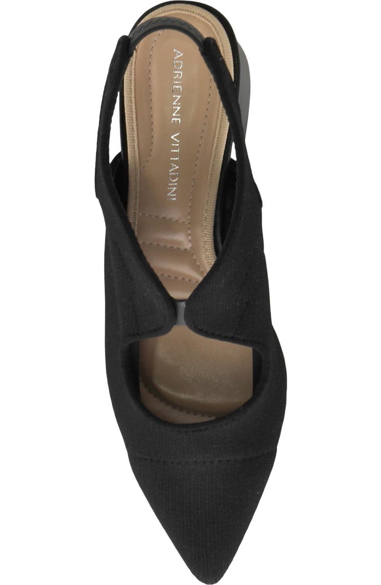 Adrienne Vittadini Goldie Slingback Pump, Alternate, color, Black Knit
