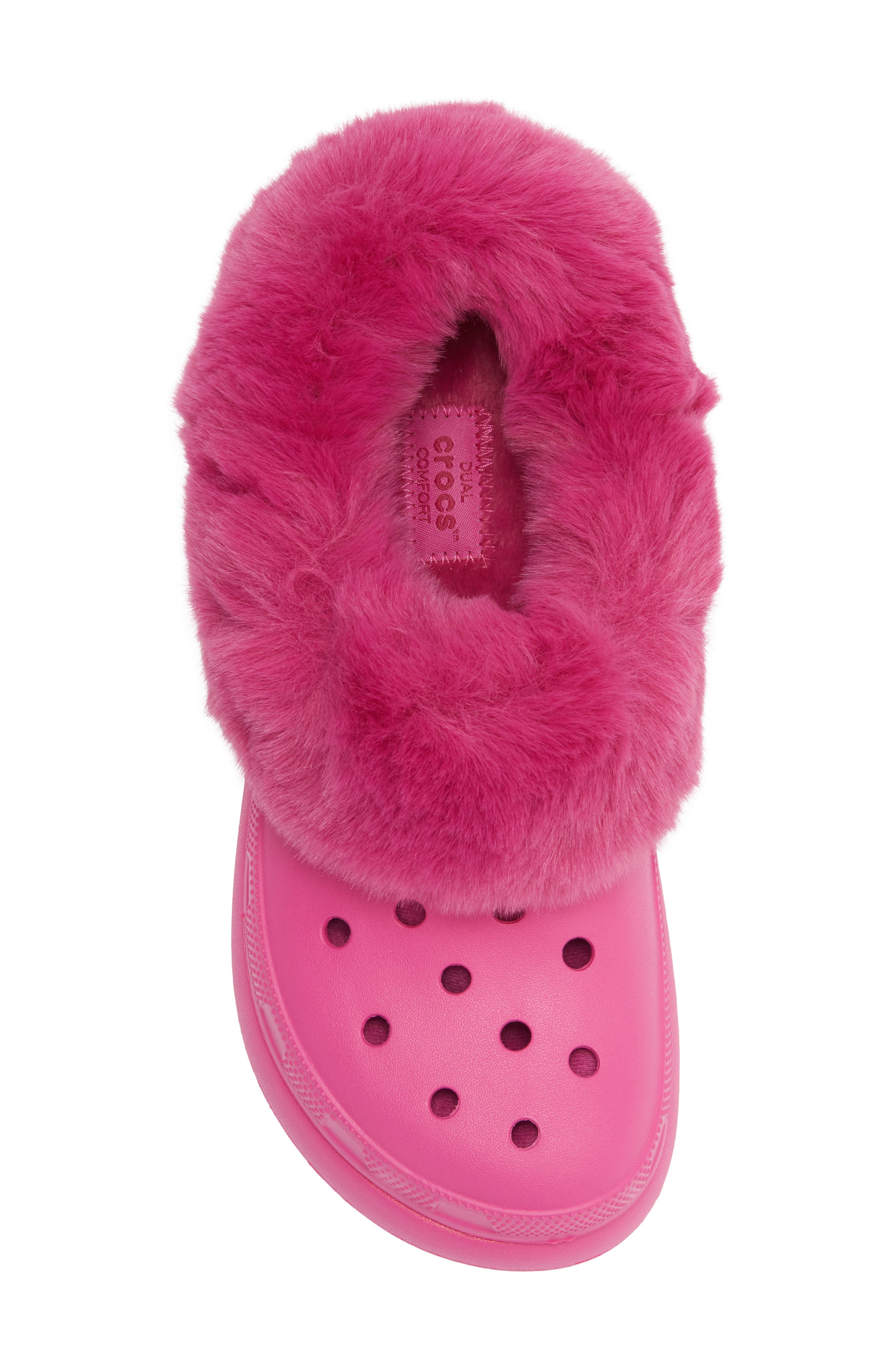 Classic Furever Crush Faux Shearling Lined Clog, Alternate, color, JUICE