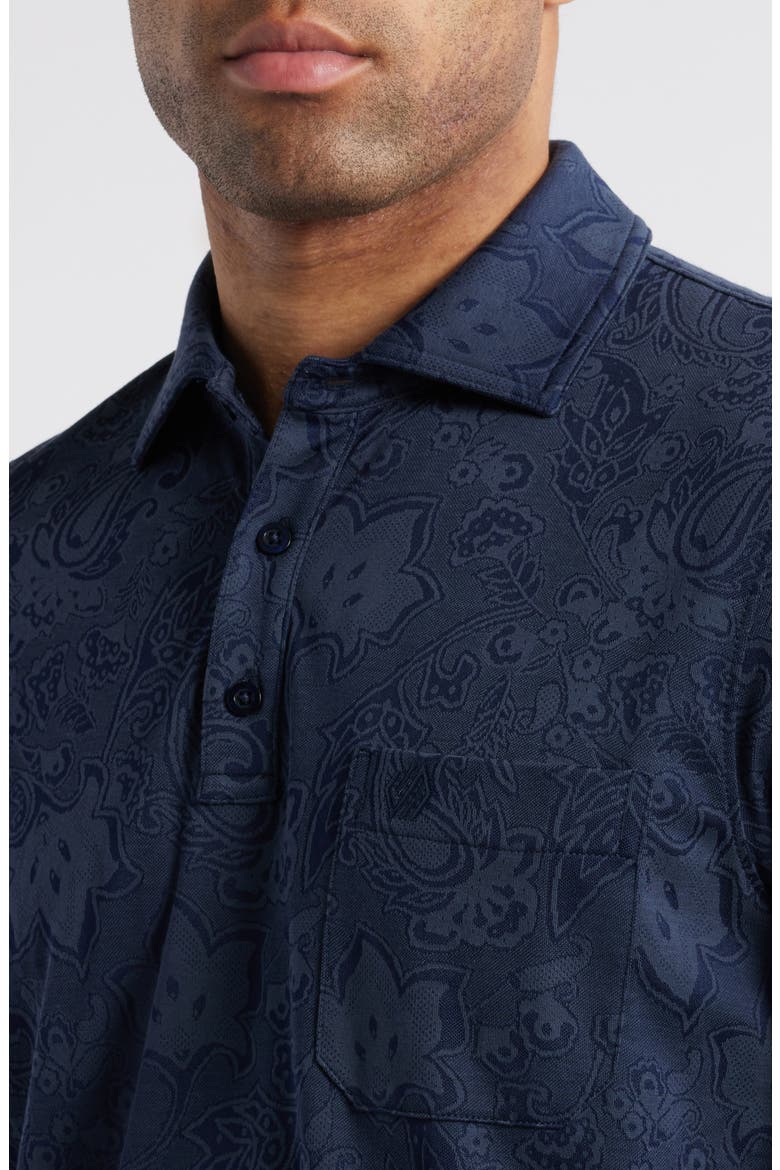 Paisley Jacquard Polo, Alternate, color, NAVY
