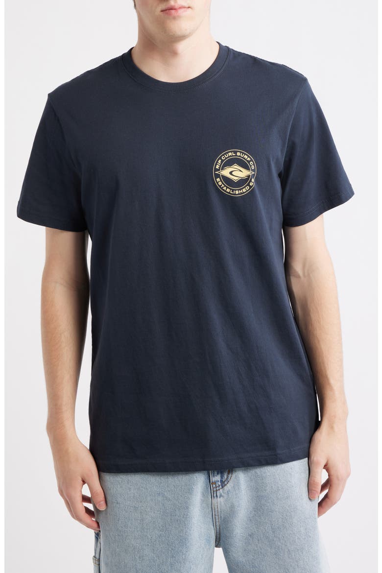 Logo Graphic T-Shirt, Main, color, DARK NAVY