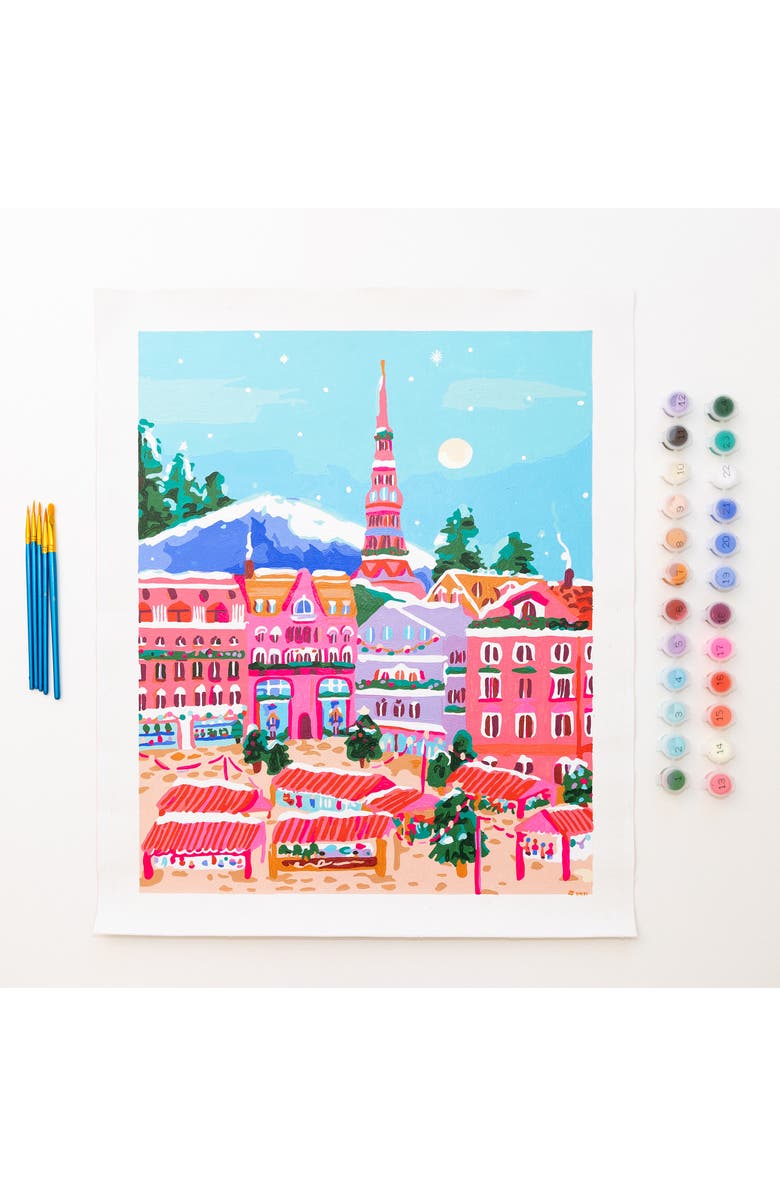 Paint Anywhere Winter Market Paint-by-Numbers Set, Main, color,