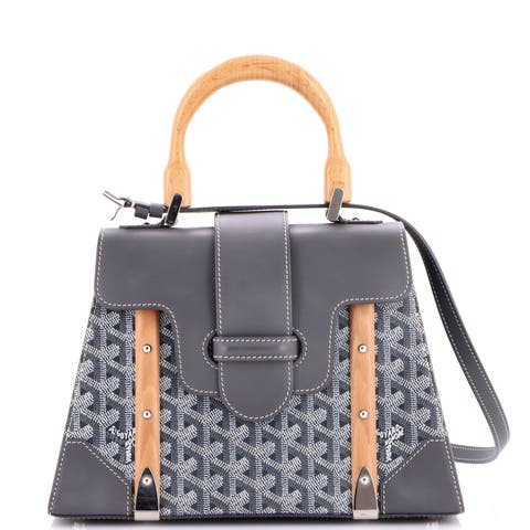 Saigon Top Handle Bag Coated Canvas with Leather PM