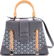 Pre-Owned Goyard Saigon Top Handle Bag Coated Canvas with Leather PM