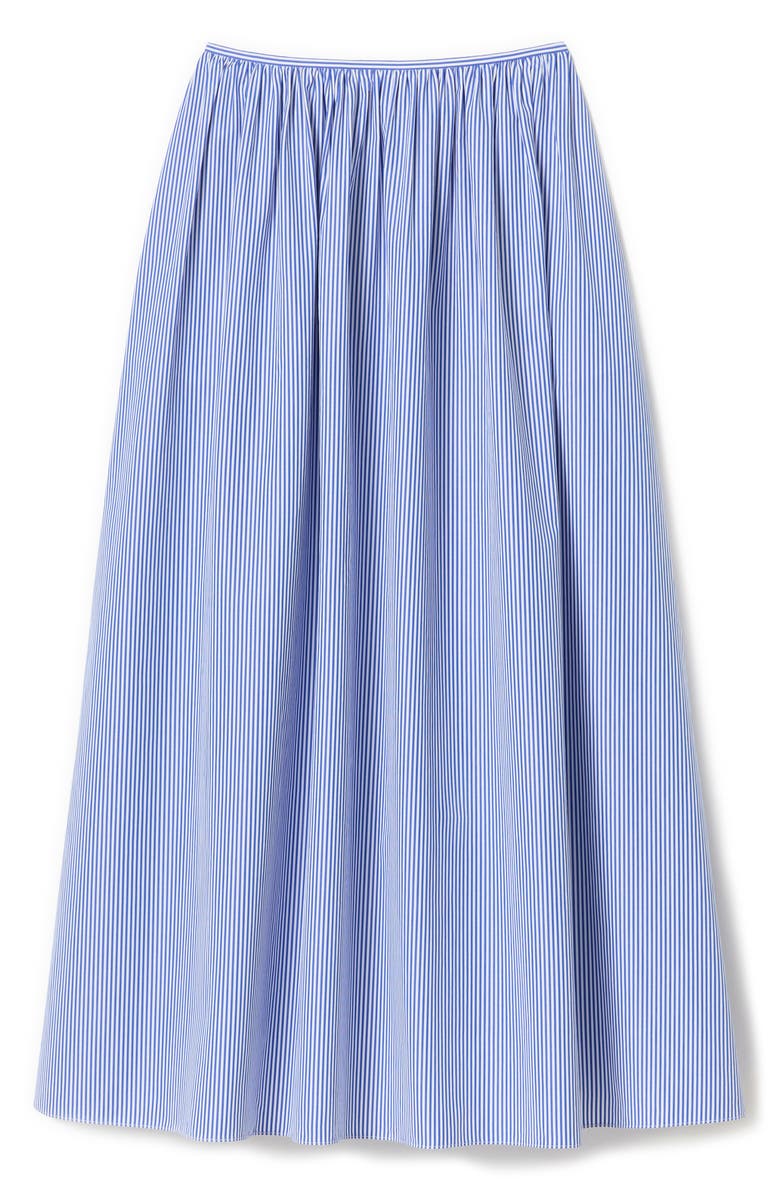Lafayette 148 New York Stripe Cotton Poplin Skirt, Alternate, color, Ultramarine Multi