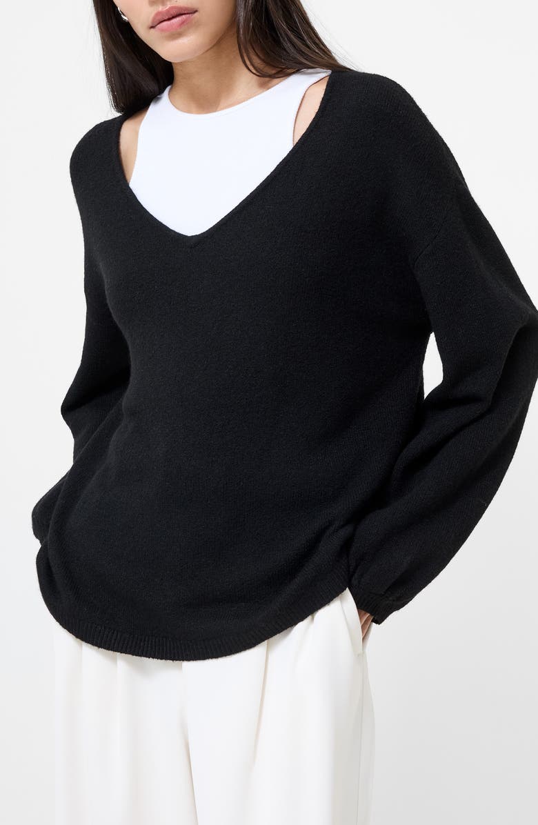 French Connection Vhari V-Neck Pullover Sweater, Main, color, 
