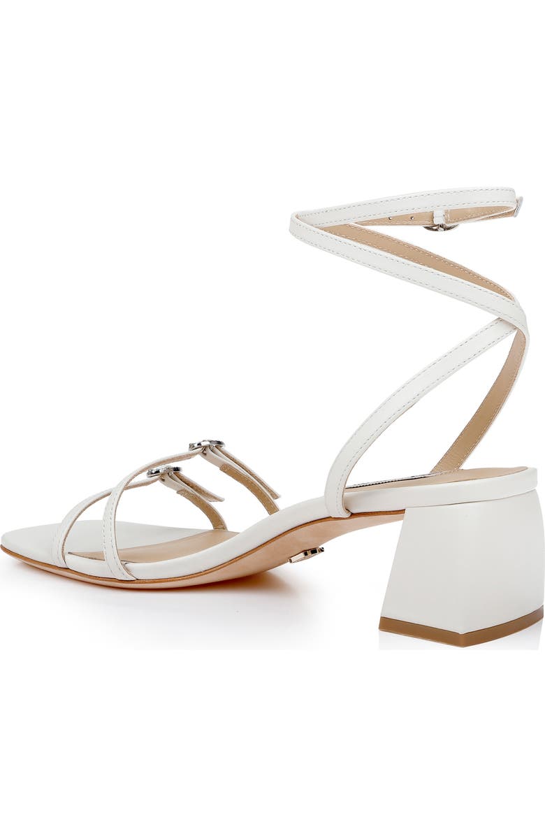 Badgley Mischka Collection Dania Ankle Strap Sandal, Alternate, color, White Leather