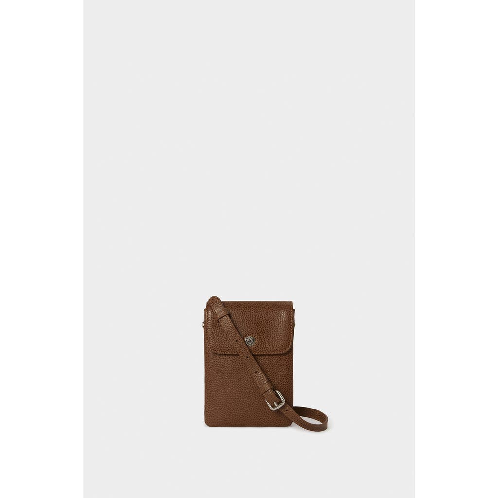 Osprey London The Madison Leather Phone Bag In Brown