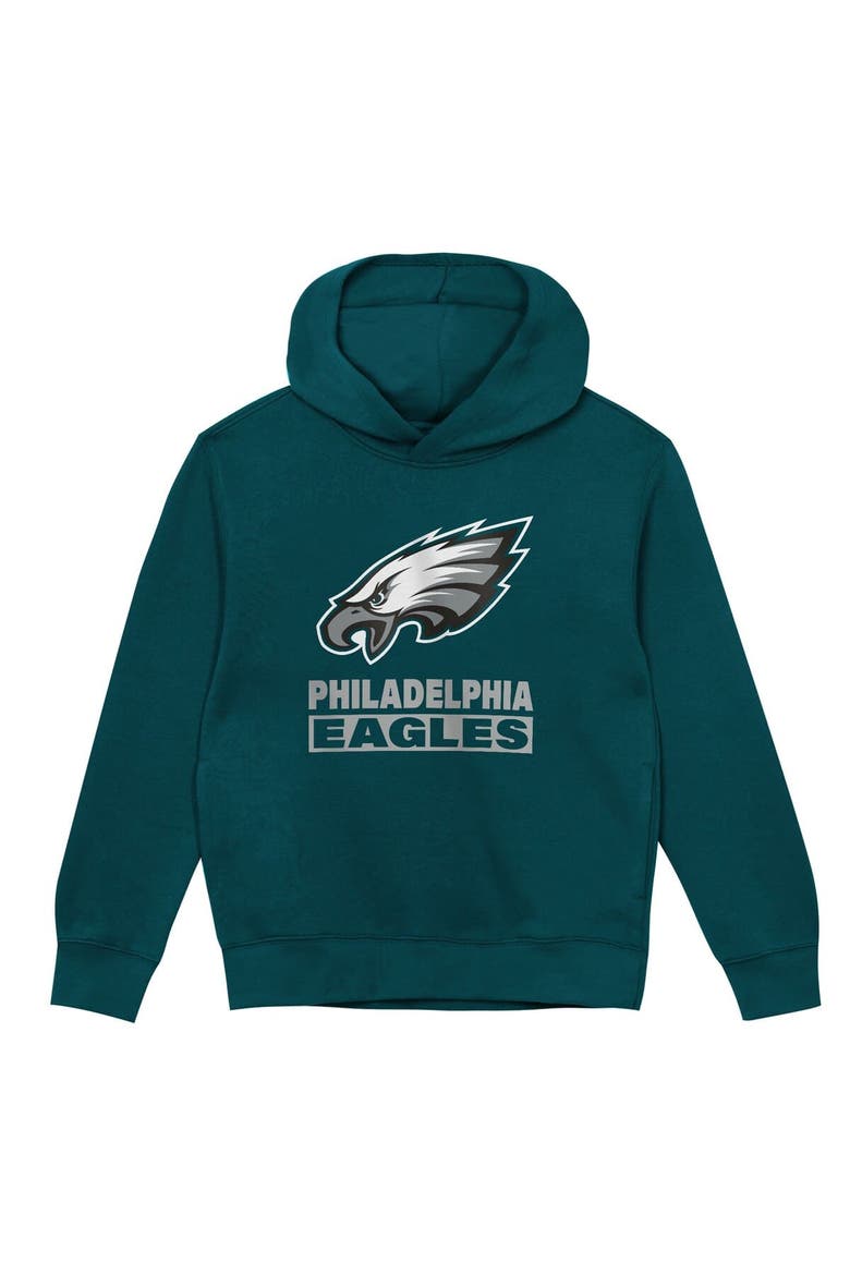 Toddler Outerstuff  Midnight Green Philadelphia Eagles Back to Basics Hoodie, Alternate, color, Green