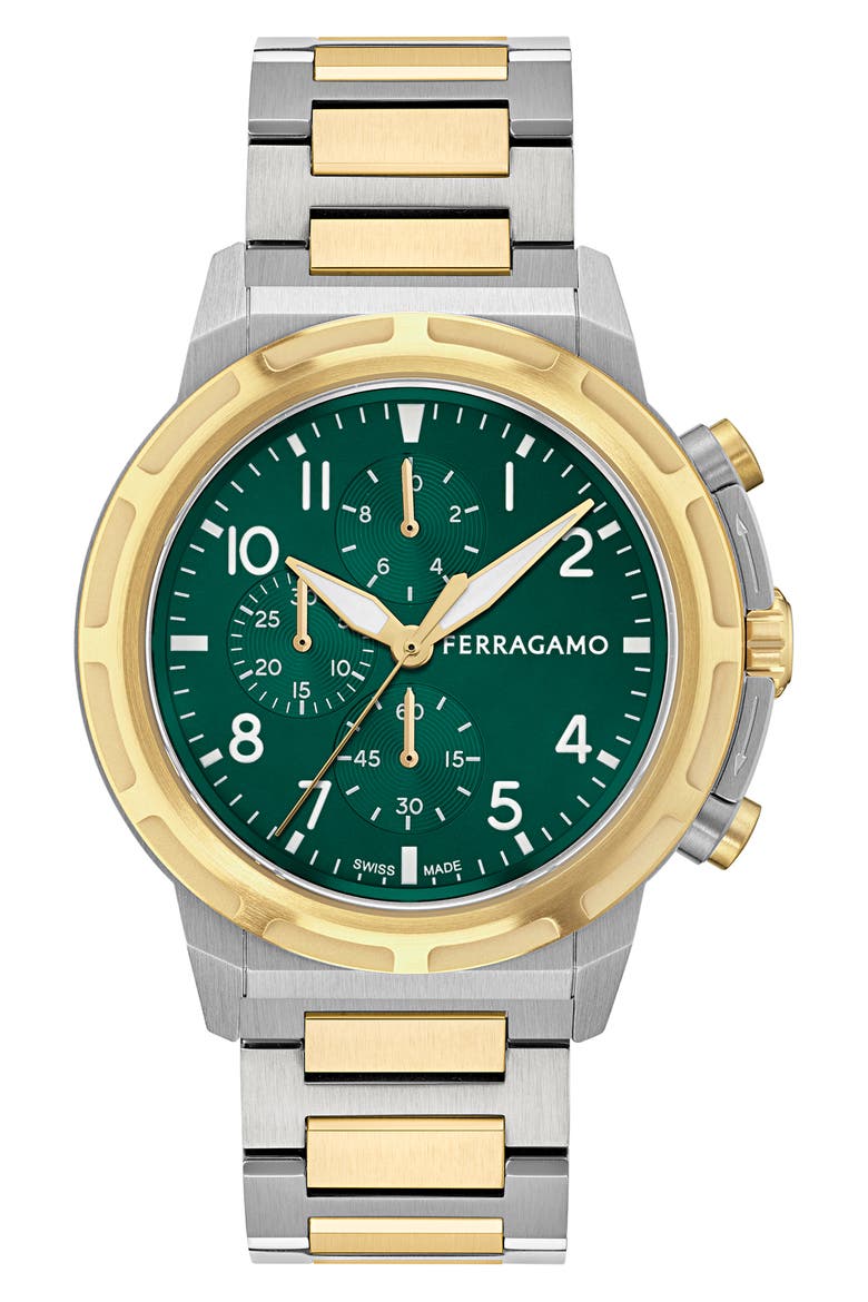 Sport Chronograph Bracelet Watch, 44mm, Main, color, TWO TONE