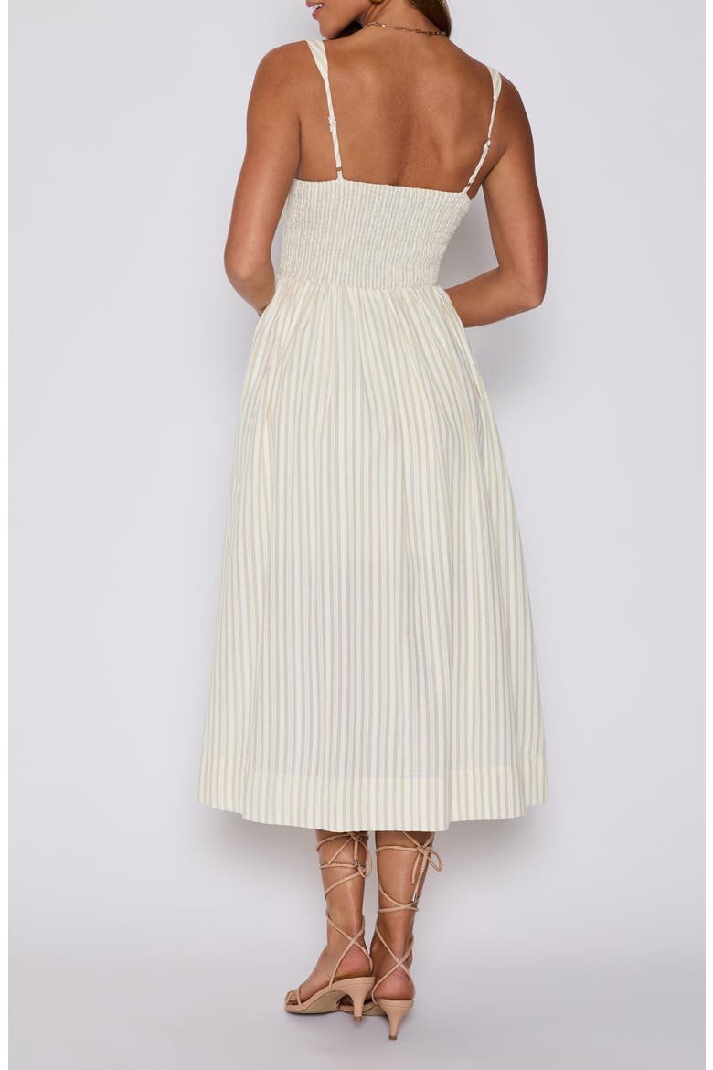 Callie Fit & Flare Milkmaid Sundress (Nordstrom Exclusive), Alternate, color, BISCOTTI