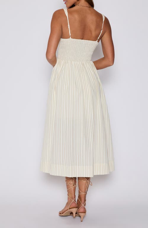 Vici Collection Callie Fit & Flare Milkmaid Sundress In White