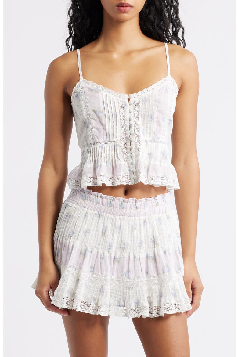 Aleni Lace Peplum Camisole, Main, color, LILAC VANILLA
