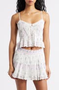 LoveShackFancy Aleni Lace Peplum Camisole