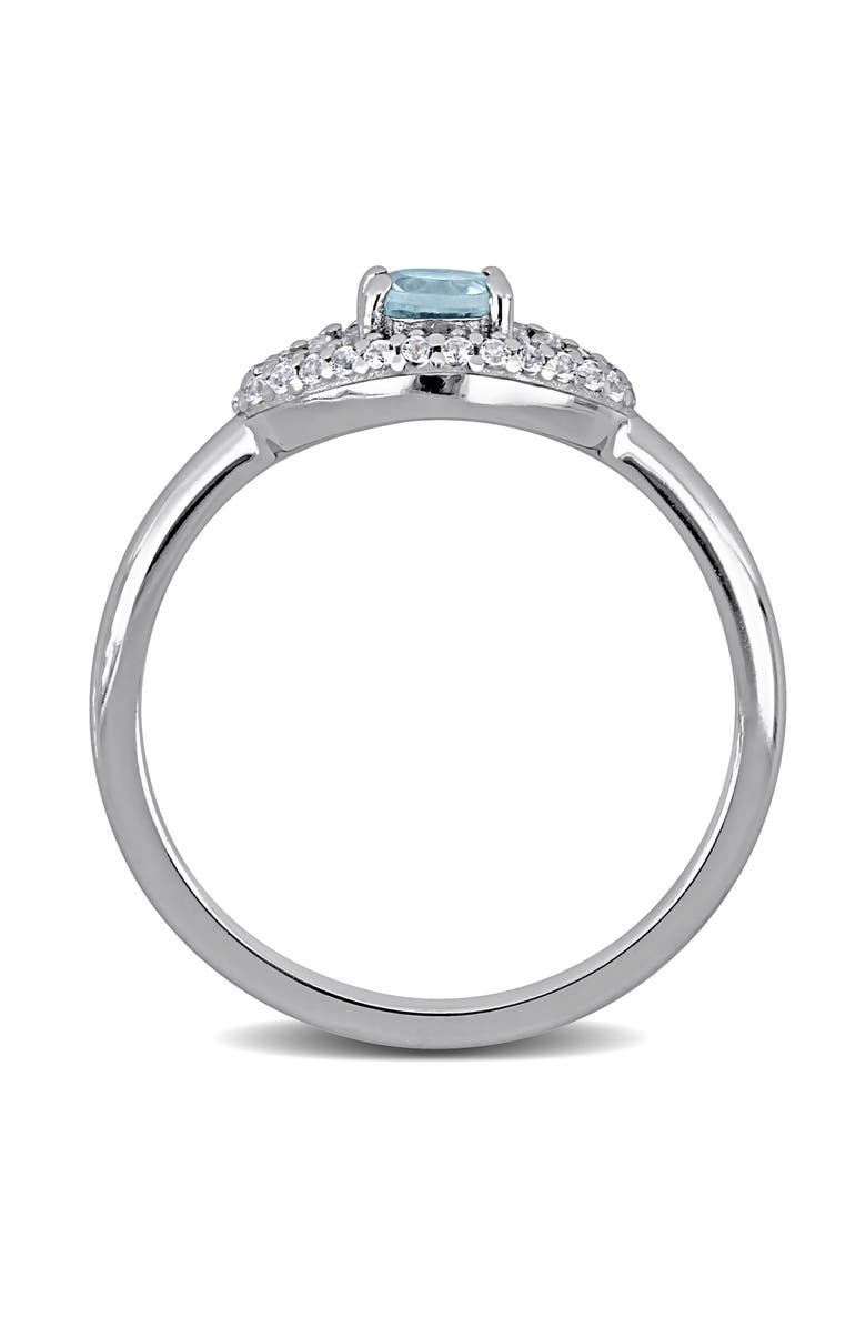 DELMAR Blue Topaz & Created White Sapphire Ring, Alternate, color, Blue